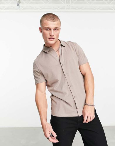 Chemise en jersey - Marron clair - Asos Design - Modalova