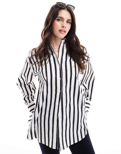 Chemise oversize à rayures - Noir et blanc - Asos Design - Modalova