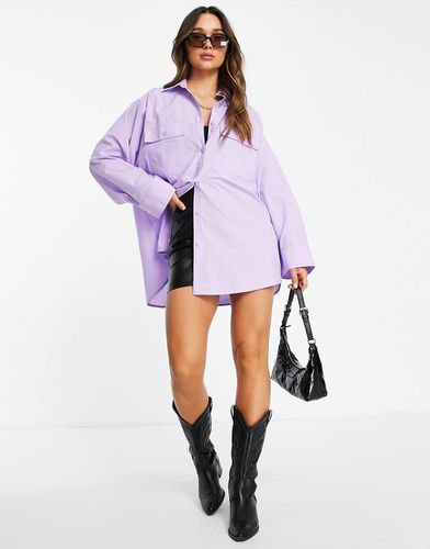 Chemise oversize avec manchettes larges - Lilas - Asos Design - Modalova