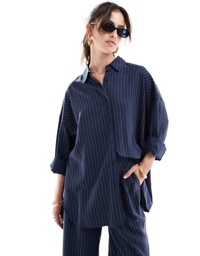 Chemise oversize avec empiècements découpés à rayures - Asos Design - Modalova