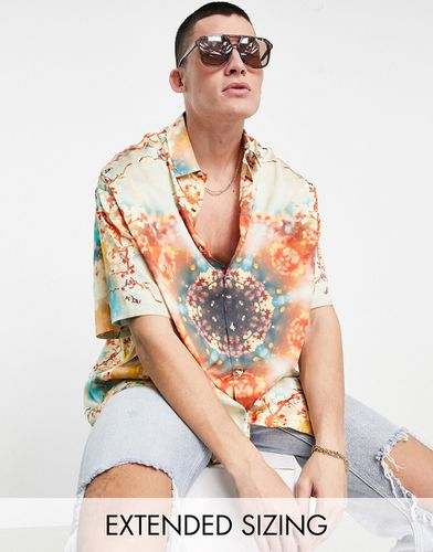 Chemise oversize coupe carrée avec imprimé fleuri kaléidoscopique - Asos Design - Modalova