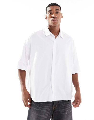 Chemise Oxford coupe carrée oversize design minimaliste - Blanc - Asos Design - Modalova