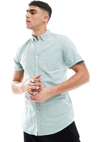 Chemise oxford coupe slim en fil teinté - clair - Asos Design - Modalova