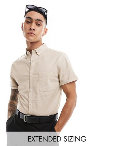 Chemise Oxford ajustée - Beige - Asos Design - Modalova