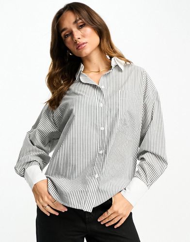 Chemise rayée avec manchettes et col contrastants - Asos Design - Modalova
