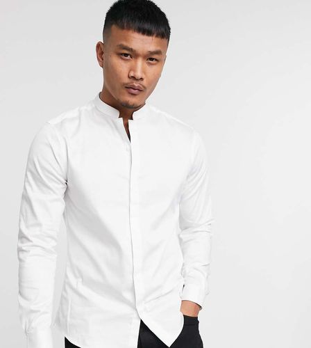 Chemise slim en satin avec col officier - Asos Design - Modalova