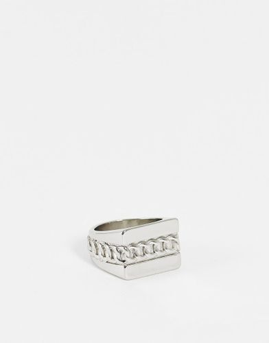 Chevalière à chaîne horizontale - Asos Design - Modalova