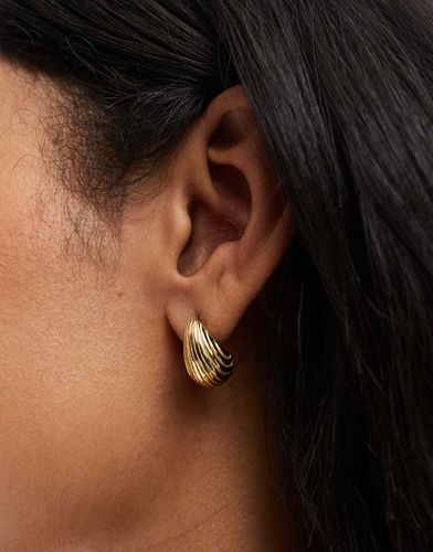 Clous d'oreilles nervurés en acier inoxydable imperméable - Asos Design - Modalova