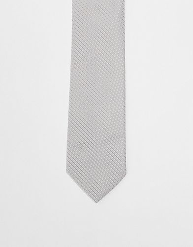 Cravate texturée - Gris - Asos Design - Modalova