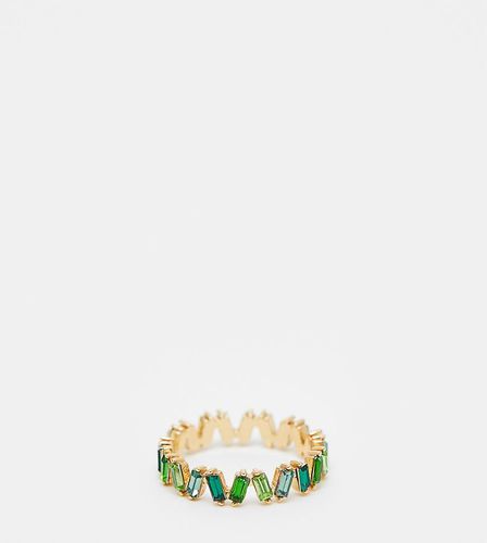 ASOS DESIGN Curve - Bague avec pierres taille baguette - Vert ton sur ton et - Asos Curve - Modalova