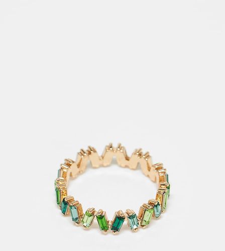 ASOS DESIGN Curve - Bague avec pierres taille baguette - Vert ton sur ton et - Asos Curve - Modalova