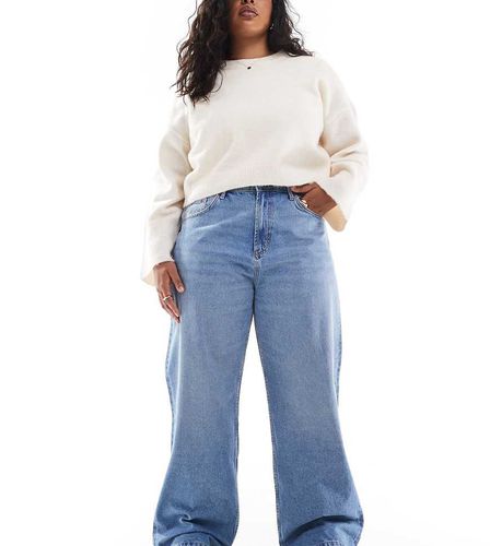 ASOS DESIGN Curve - Jean dad large à taille haute - moyen-clair - Asos Curve - Modalova