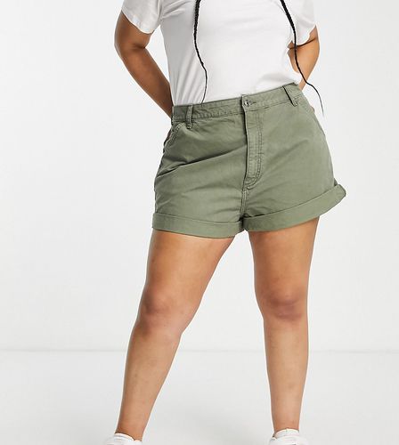 Curve - Short mom souple - Kaki délavé - Asos Design - Modalova