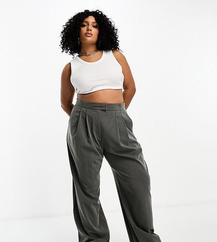 Curve - Pantalon large à pinces - rayé - Asos Design - Modalova