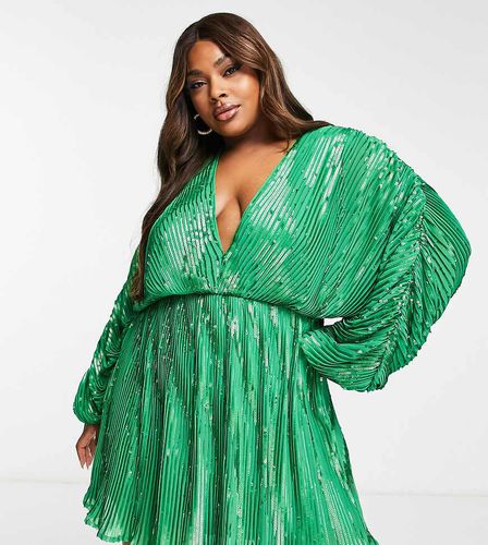 ASOS DESIGN Curve - Robe courte ornementée à manches bouffantes - Asos Curve - Modalova