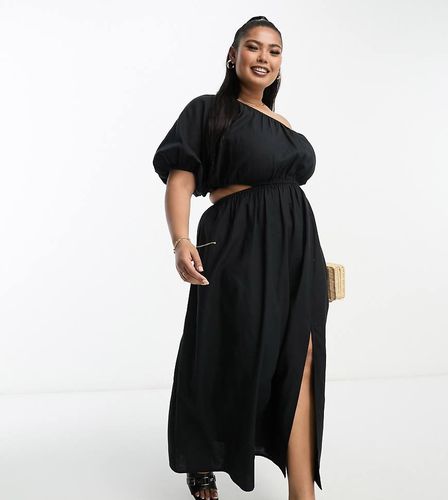 ASOS DESIGN Curve - Robe mi-longue asymétrique en lin - Asos Curve - Modalova