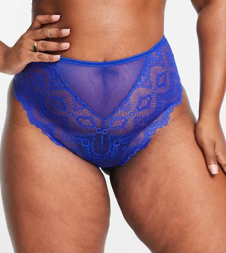 ASOS DESIGN Curve - Rosie - Culotte taille haute en dentelle - de cobalt - Asos Curve - Modalova