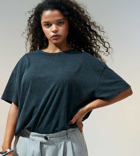 ASOS DESIGN Curve - T-shirt oversize - Anthracite délavé - Asos Curve - Modalova