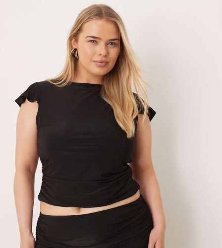 ASOS DESIGN Curve - Top fluide d'ensemble  mancherons avec fronces sous la poitrine - Asos Curve - Modalova