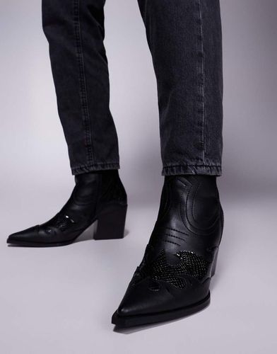 Bottines Chelsea style western à talon cubain - Asos Design - Modalova