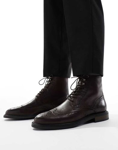 Bottines richelieu en cuir avec lacets - Asos Design - Modalova