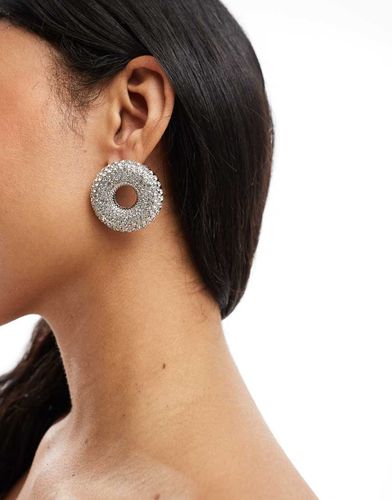 Boucles d'oreilles cloutées avec cristaux ronds - Asos Design - Modalova