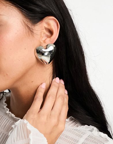 Boucles d'oreilles avec caur bombé oversize - Asos Design - Modalova