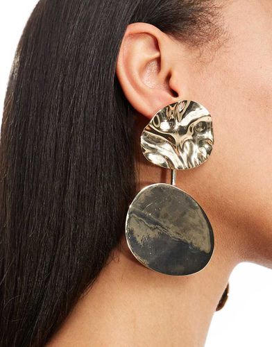 Boucles d'oreilles avec design abstrait martelé - Asos Design - Modalova