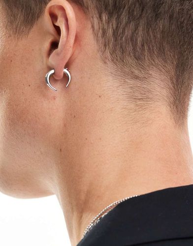 Boucles d'oreilles double face en acier inoxydable imperméable - Asos Design - Modalova