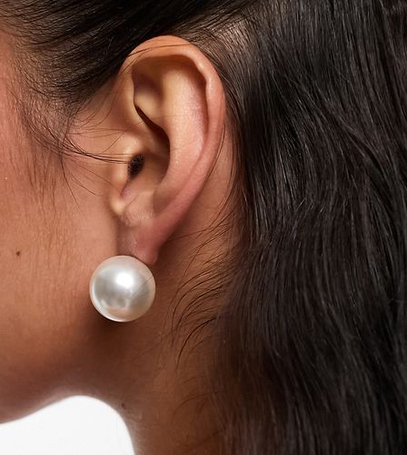 Boucles d'oreilles oversize avec perle fantasy - Asos Design - Modalova