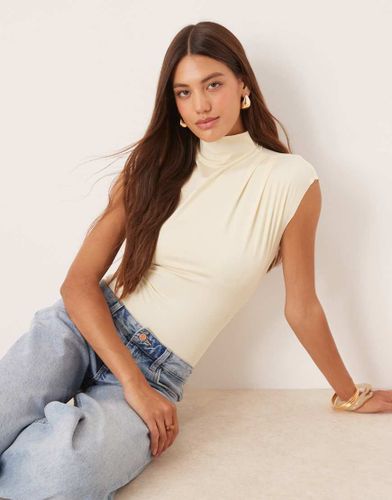 Body  mancherons et col montant - beurre - Asos Design - Modalova