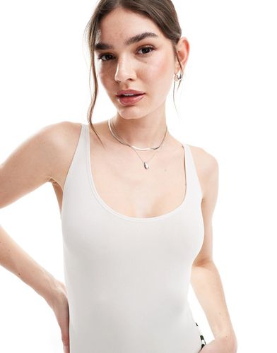 Body échancré minimaliste sans coutures - Blanc - Asos Design - Modalova