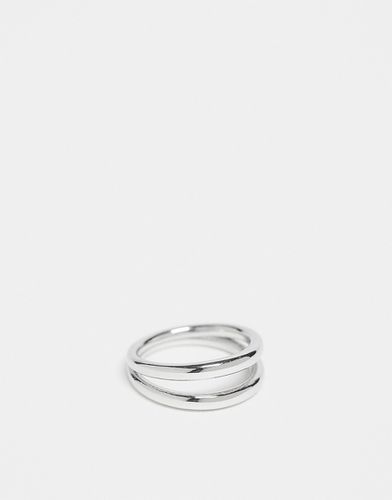 Bague double anneau en acier inoxydable imperméable - Asos Design - Modalova