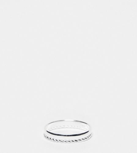 Bague en argent massif avec détail corde - Asos Design - Modalova