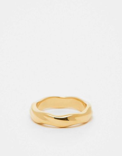 Bague effet torsadé en acier inoxydable imperméable - Asos Design - Modalova