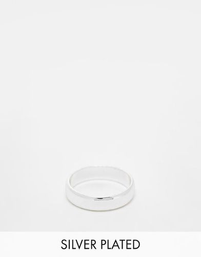 Bague épurée en plaqué argent - Asos Design - Modalova