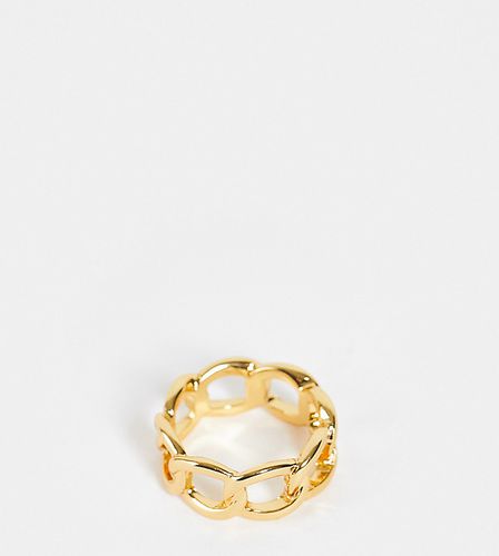 Bague façon chaîne en plaqué or 14 carats - Asos Design - Modalova