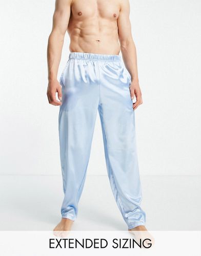 Bas de pyjama confort - Satin bleu - Asos Design - Modalova