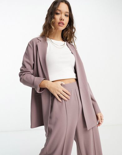 Blazer de tailleur fluide en jersey - Vison - Asos Design - Modalova