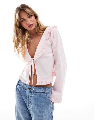 Blouse avec col et liens devant - Asos Design - Modalova