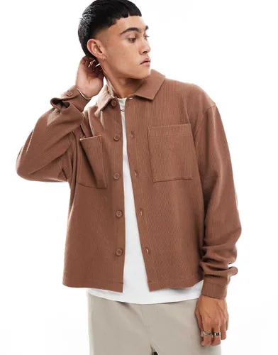 Blouson harrington oversize en jersey côtelé - Asos Design - Modalova