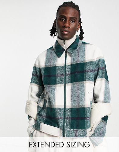 Blouson Harrington aspect laine à carreaux - et écru - Asos Design - Modalova