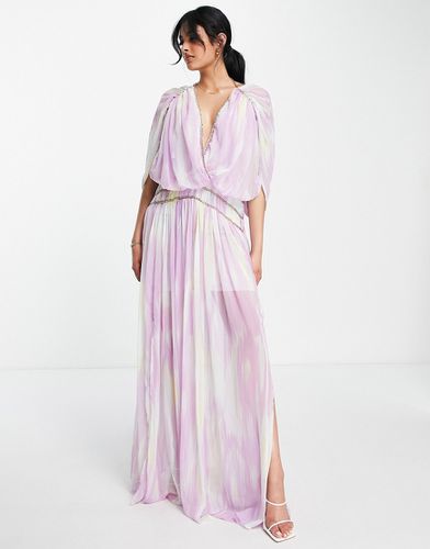 Goddess - Robe longue à détail chaîne - Asos Design - Modalova