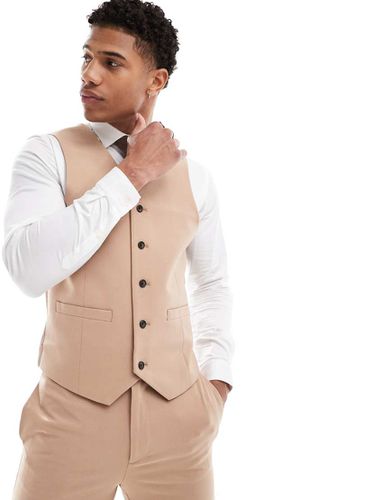 Gilet de costume ultra-ajusté - Taupe foncé - Asos Design - Modalova