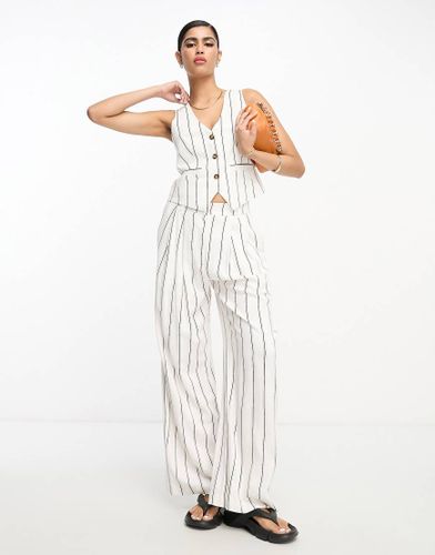Gilet de costume en lin rayé - Asos Design - Modalova