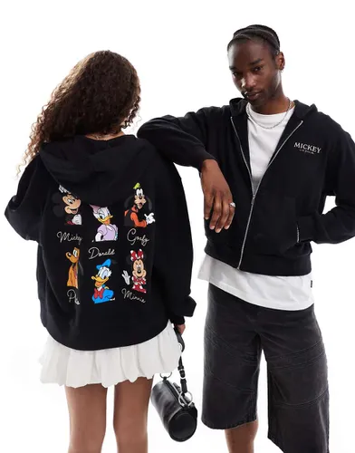 Disney - Sweat à capuche unisexe oversize zippé à imprimé Mickey Mouse et ses amis - Asos Design - Modalova