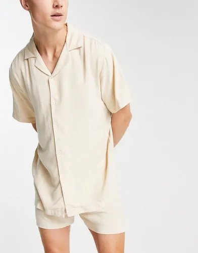 Ensemble confort avec chemise et short en lin - Asos Design - Modalova