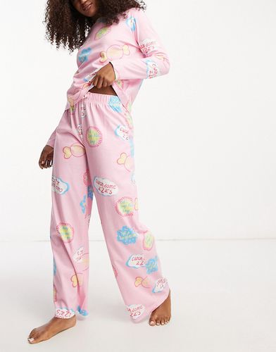 Ensemble pyjama avec top à manches longues et pantalon avec imprimé zzz » - Asos Design - Modalova
