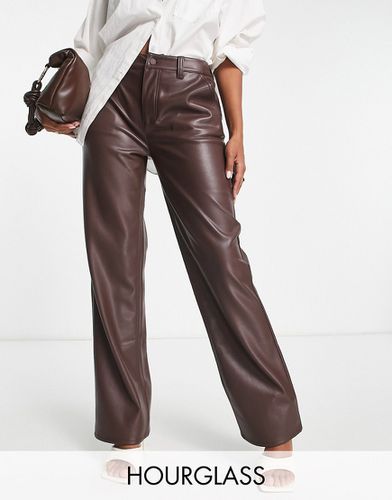 Hourglass - Pantalon droit en similicuir - Asos Design - Modalova