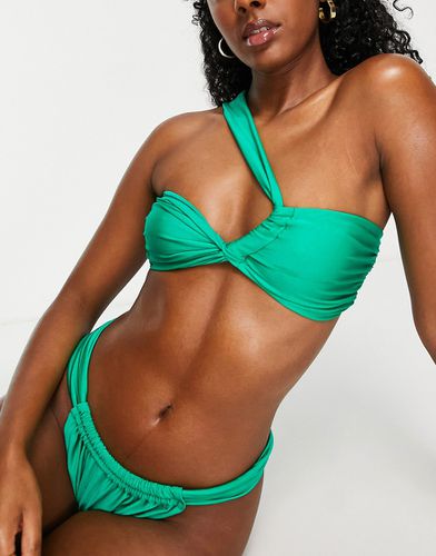 Haut de bikini asymétrique torsadé - émeraude - Asos Design - Modalova